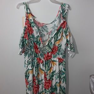 Tropical floral jumpsuit size large